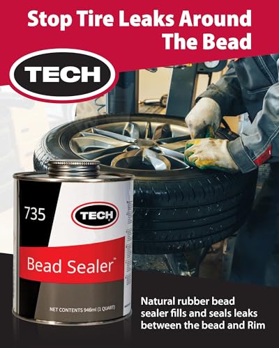 TECH Tire Bead Sealer - Rim-Leak Tubeless Tire Repair Solution 1 Quart