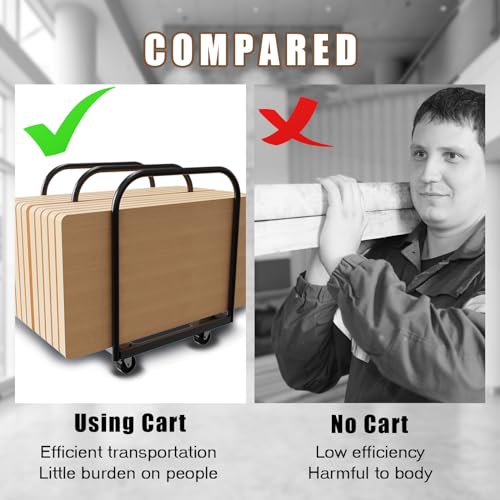3 Pole Folding Table and Chair Cart, 8PCS Table Storage Capacity Panel Cart - size: 3 Pole No Soft Pad