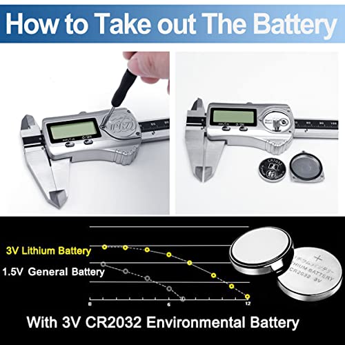 Kynup Digital Caliper, 6 Inch IP67 Waterproof Caliper Measuring Tool - color: Silver, size: 6 inch