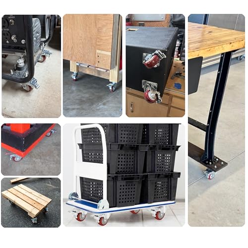 3 inch Heavy Duty Casters,Set of 4,Locking Swivel Wheels - size: 3 inch