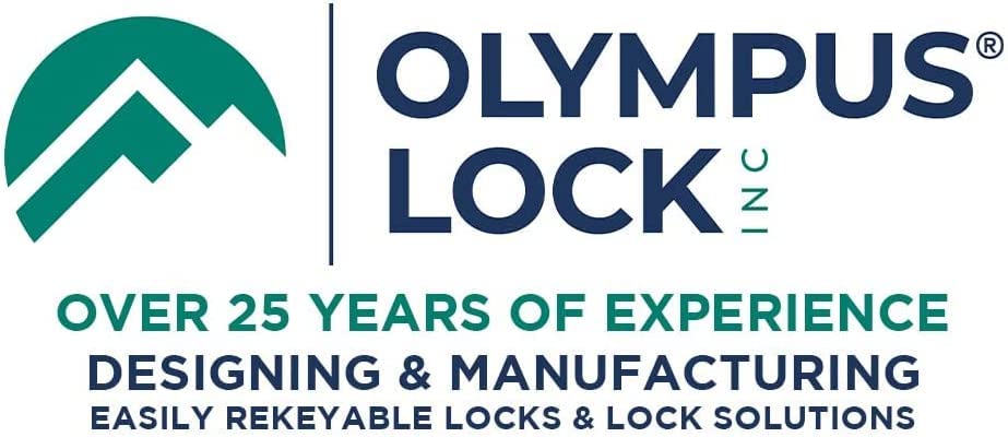OLYMPUS LOCK 200DW Deadbolt Lock | 7/8inch Chrome Key Lock US26D | NATL KA101 Easily Rekeyable Drawer Lock, Keyed Alike | Grade 1 Drawer Locks | Vertical Deadbolt Lock | Door Lock for Drawers