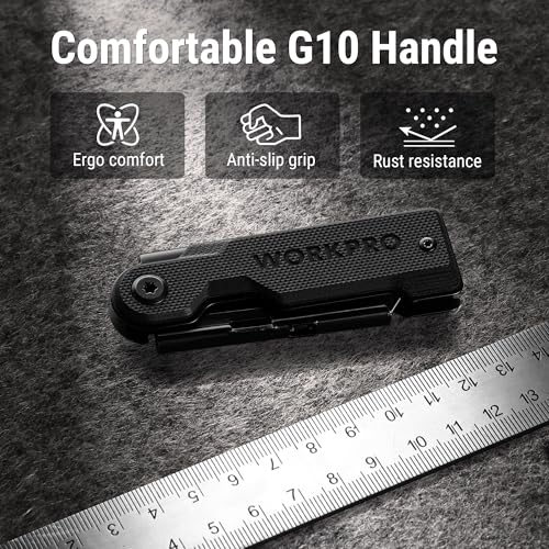 WORKPRO Folding Utility Knife, G10 Handle, Black - style: Black-G10 Handle(1 pack)