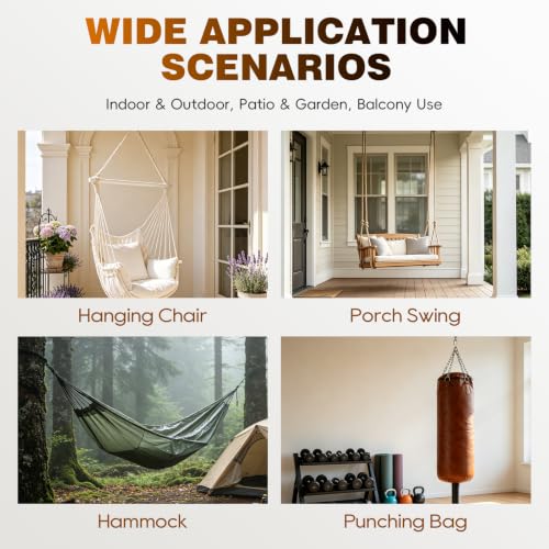 2 Pack Heavy Duty Swing Springs, Hammock Chair Hanging Kit Porch Swings Kit