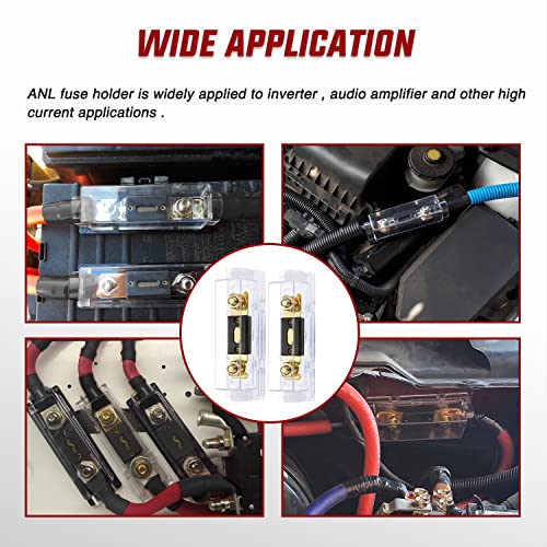 Nilight 2PCS 200A ANL Fuse Holder and ANL Fuses Electrical Protected - color: ANL Fuse, size: 200A