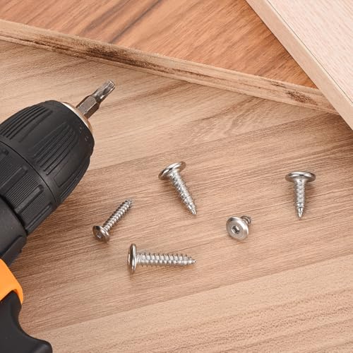 uxcell 25Pcs M4x20mm Flat Round Socket Head Screws,SS Self Tapping Screws - size: M4 x 20mm
