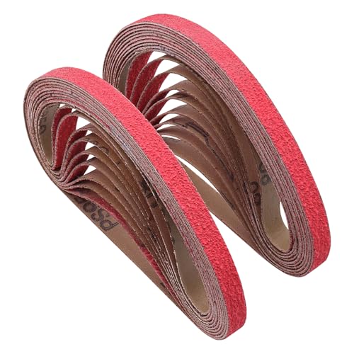 Taokyid 1/2 x 18 Inch Sanding Belts, 80 Grit, 20 Pcs - color: 80 Grit (20 pack)