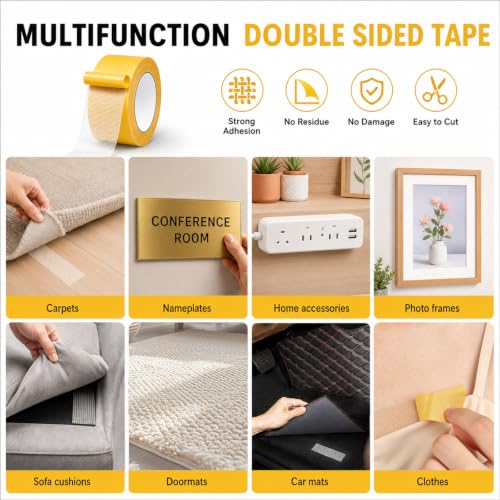 Grid Double-Sided Tape, Heavy Duty Fiberglass Mesh Mounting Tape