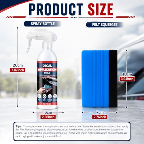 JAOJAO Decal Application Fluid, Durable Adhesive, Bubble-Free for Film