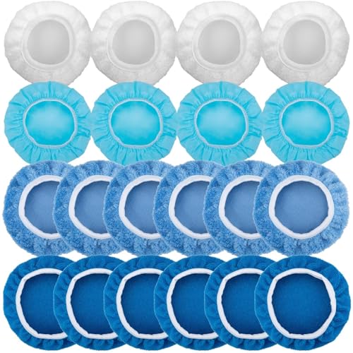 BFXM 20PCS Car Buffer Pads Set, 5-6 Inch Buffing Pads for Orbital Buffer - color: S