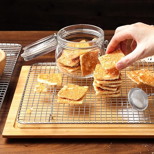 Spring Chef 10" x 15" Stainless Steel Cooling Rack for Baking, Set of 2 - size: 10"x15", style: 2 Pack
