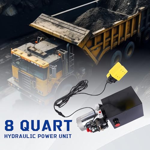 8 Quart Hydraulic Power Unit Electric Hydraulic Pump 12V DC Double Acting - size: 8 Quart