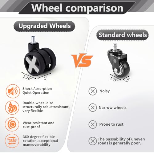 GtIiFmTe Foldable Hand Truck, Lightweight Luggage Cart for Airport Car Seat - size: 4 Wheels-Non Stretchable