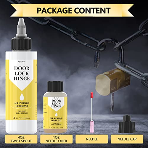 Door Hinge Lubricant kit, 4oz+1oz Needle Combo for Door,Lock,Bike - size: 5 oz