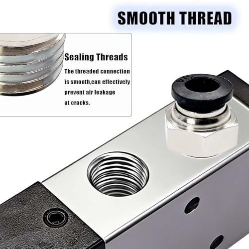 YSIL 1/4"NPT 5 Way 2 Position Air Toggle Lever Manual Operation Valve - style: 5 Way 2 Position Manual Return