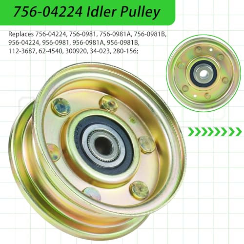 756-04224 Idler Pulley for Cub Cadet LT1050 LT1042 LTX1045 Decks - color: A08 1x756-04224