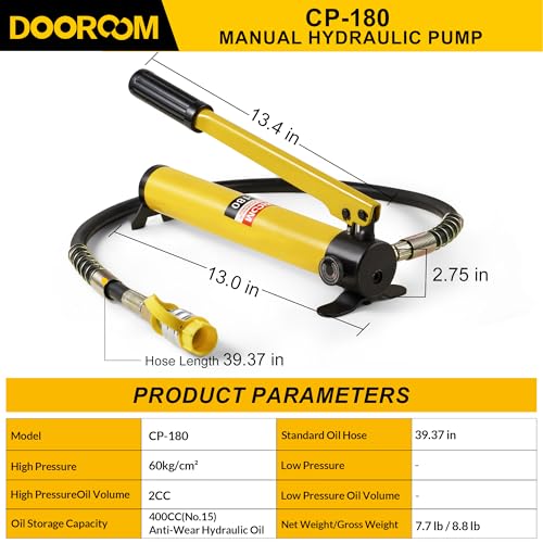 CP-180 Hydraulic Hand Pump,Hand Operated Pump Suitable for Separate Hydraulic Tools