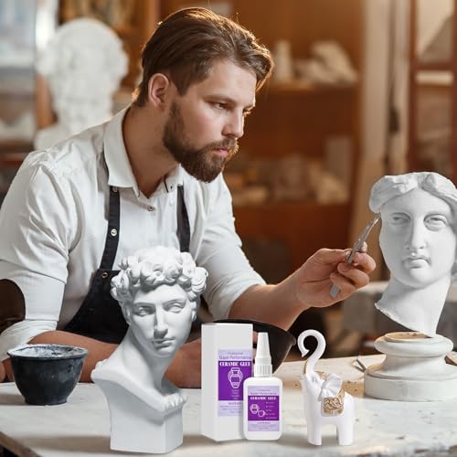 50g Ceramic Glue with Nozzle, Instant Strong Adhesive Glue Fast Drying Super Glue Gel for Porcelain Pottery Repair Bonding Ceramic Clay Vase Tiles DIY Crafts - style: 50g Ceramic Glue