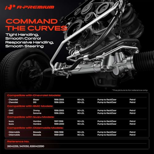 A-Premium Power Steering Pressure Hose Line Assembly, Replace 26042259