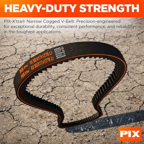 PIX V-Belt, 3VX340 Cogged, 3/8 X 34 – Industrial Drive V-Belts for Compressors, Pumps, Blowers, Generators, Vacuum Systems, Heat Exchangers, and Heavy-Duty Power Transmission - size: 34 in