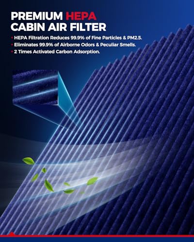 KAX CF10934 Premium HEPA Cabin Air Filter for Mercedes-benz, 2X Lifespan - size: 10.4" x 11.1" x 3.4"