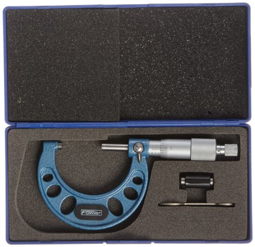 Fowler 52-240-102-1, Outside Inch Micrometer with 1-2" Measuring Range - size: 1-2 inches, style: Ratchet With Standard