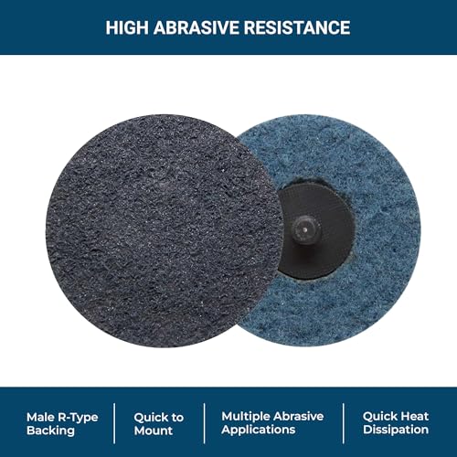 Benchmark Abrasives 3 Inch Sanding Discs Quick Change Nylon Surface Conditioning Discs, Drill & Die Grinder Sanding Disc Rust Remover for Metal Paint Stripper & Removal, Polishing - (25 Pack)(Fine) - style: Fine