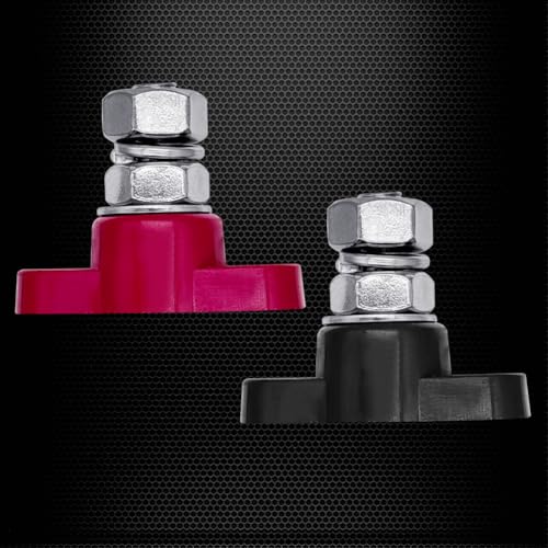 Ampper 3/8" Stud Battery Junction Post Terminal Distribution Block, 1 Pair - size: 3/8"