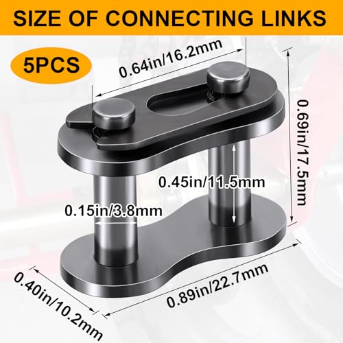 PAGOW 5pcs #40 Roller Chain Connecting Links, Master Connector Link - color: #40, 5pcs