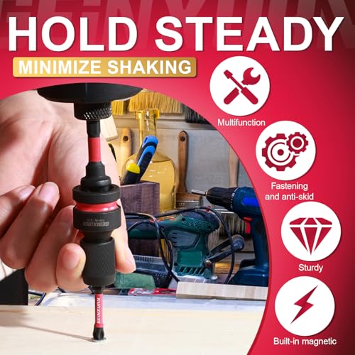Geinxurn 2PCS Impact Screwdriver Bit Holders, 3/8-Inch Square Drive to 1/4-Inch Quick Release Hex Socket Adapter for Impact Wrench - size: 2pcs-3/8"