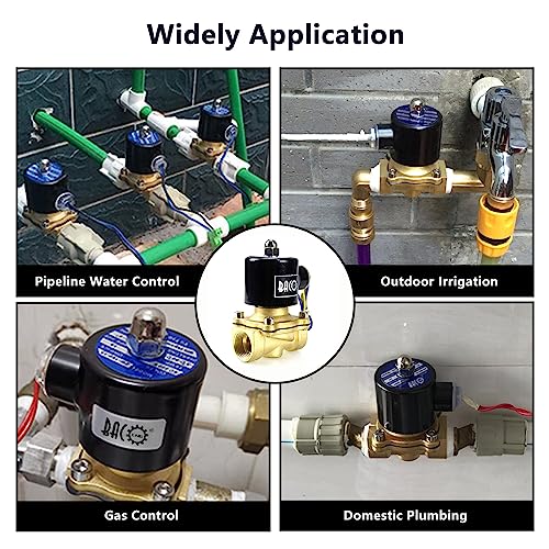 BACOENG 1" AC110V Stainless Steel Electric Solenoid Valve (NPT, Normally Closed) - size: 1"NPT