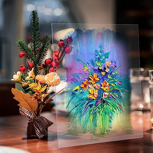 Lyeasw 11x14 Plexiglass Acrylic Sheets for Picture Frame Glass Replacement, Crafting Projects, DIY Display, Clear Styrene Sheets 11x14 Plastic Cover - size: 11x14