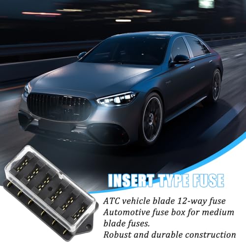 6-Way Covered Standard Blade Fuse Distribution Block - size: 6P