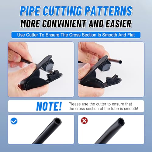 100FT 1/4" DOT Air Line SAE J844 PA12 Nylon Air Hose with Cutter - style: 1/4"OD 100FT