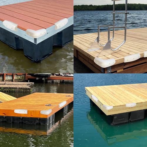 Dock Fender Bumpers, Boat Dock Bumpers for Straight Edge & Side - color: White, size: 4 Pack
