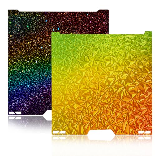 335x325mm Build Plate for Bambu Lab H2C/A2L 3D Printer Double Sided - color: Chameleon+Star
