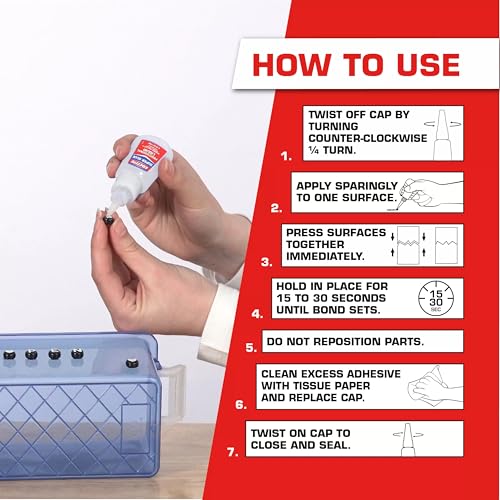 Loctite Super Glue Professional Liquid, Clear, 20g Bottle, 3 Pack - size: 3 Pack
