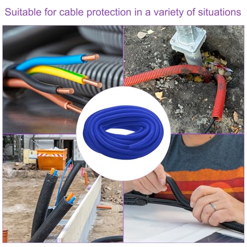 DMiotech 100ft Wire Loom Split Tubing 1 1/4 Inch(31.8mm) ID Blue - color: Blue, size: 1 1/4"-100ft