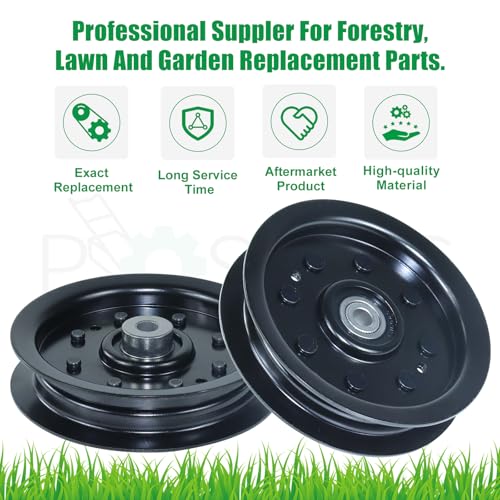 2 Pack 756-04129B Idler Pulley 4.25 for Cub Cadet 50" RZT 50 Decks - color: T7 2x756-04129 Black
