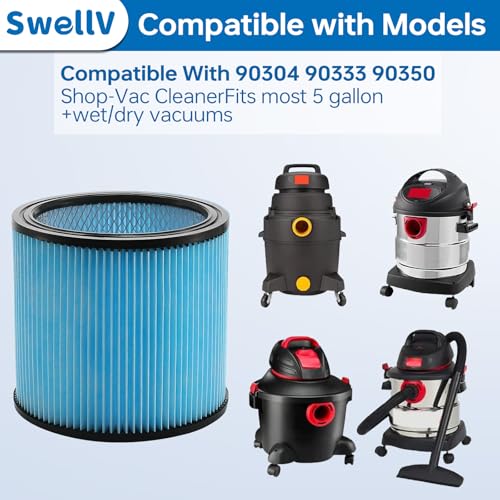 90304 Vacuum Filter Replacement Filter for Shop-Vac 90304 90350 90333 90585 - style: Blue-2pack