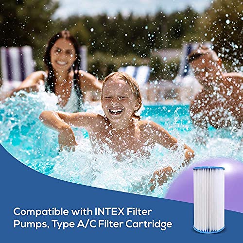 Type A or C Replacement Filter Cartridge for Intex Above Ground Pools - size: 4 Pack