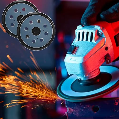 2pcs 5 Inch 8 Holes Orbital Sander Replacement Pad Compatible with DeWalt, Hook and Loop Replacement Backing Sanding Pad for Most Grinders with 4 Screws Holes