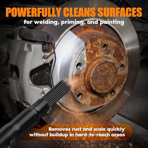 125-A Air Needle Scaler with 19 Needles(1-1/8 IN Stroke)Pneumatic Rust Removal Cleaning Gun, 4800 BPM Heavy Duty Industrial Surface Prep, Low Vibration Compact Design for Paint Dirt Weld Slag Removal
