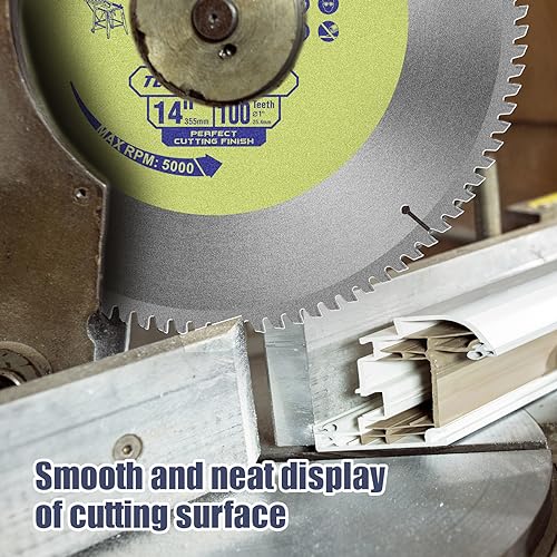 10 Inch 80T Aluminum Non-Ferrous Metal Cutting Circular Saw Blade with 5/8 Inch Arbor, TCG, Miter/Table Saw Blade - style: for Aluminum 10" 80T