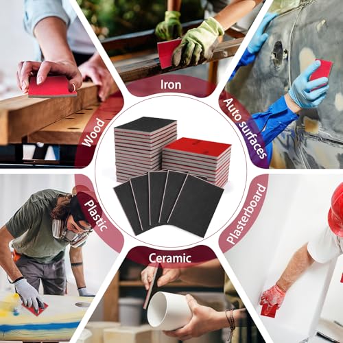 27 Pcs Sanding Sponge Block Pads, 240 Grit Fine Sandpaper Sand Paper - size: 240 Grits