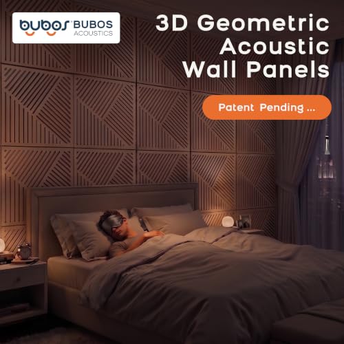 BUBOS Acoustic Panels Soundproof Wall Panels, Thick Double-Layer Sound Absorbing Decor, Twill-Patterned 3D Design, Spike Nail Mount for Recording Studio & Home Theater, 23.6"x23.6", 6 Pack,Camel - color: Camel
