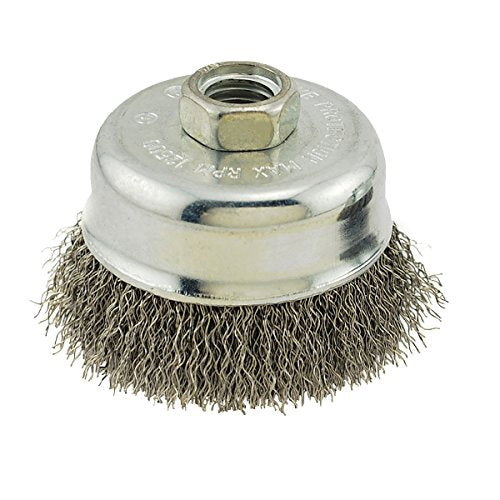 IVY Classic 38910 3-Inch x 5/8-Inch-11 Arbor, Stainless Steel Crimped Wire Cup Brush - 0.012-Inch Coarse, 1/Card - size: 3" Stainless Crimped Coarse