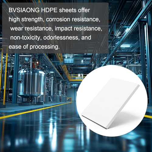 HDPE Sheet 1/2-12" x 36" High Density Polyethylene Sheets with Protective Film 1/2 Thick HDPE Plastic Sheet Board Solid Plastic Block for Flat Panel DIY Projects Machining Home (White) - color: White, size: 12“x36"x1/2"