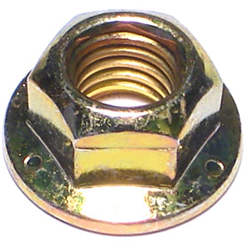 Hard-to-Find Fastener 014973271800 Grade 8 Coarse Hex Flange Nuts, 3/8-16, Piece-15, Yellow