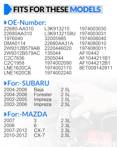 Mass Air Flow Sensor Meter 22680-AA310 Fits for for:-Mazda 3 2007 - size: 22680-AA310