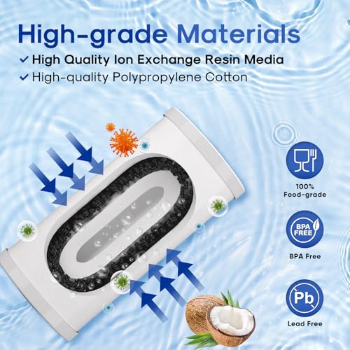 ICEPURE 5 Micron 10" x 4.5" Whole House Sediment and Iron Manganese Resin Water Filter Compatible with GE FXHTC, GXWH40L, RFC-BBSA W50PEHD Whirlpool WHKF-GD25BB GXWH35F GNWH38S Dupont WFHD13001, 3PACK - size: 3 Count (Pack of 1), style: PP Cotton + Iron M